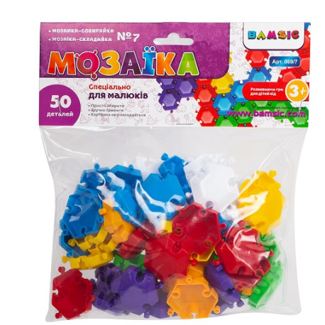«Мозаїка-складайка мала  №7» діам 35 мм  арт. 069/7  50 деталей, Набір дитячий Бамсик  (069/7)
